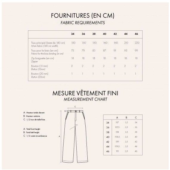 LE Pantalon - Paper Sewing Pattern-23862