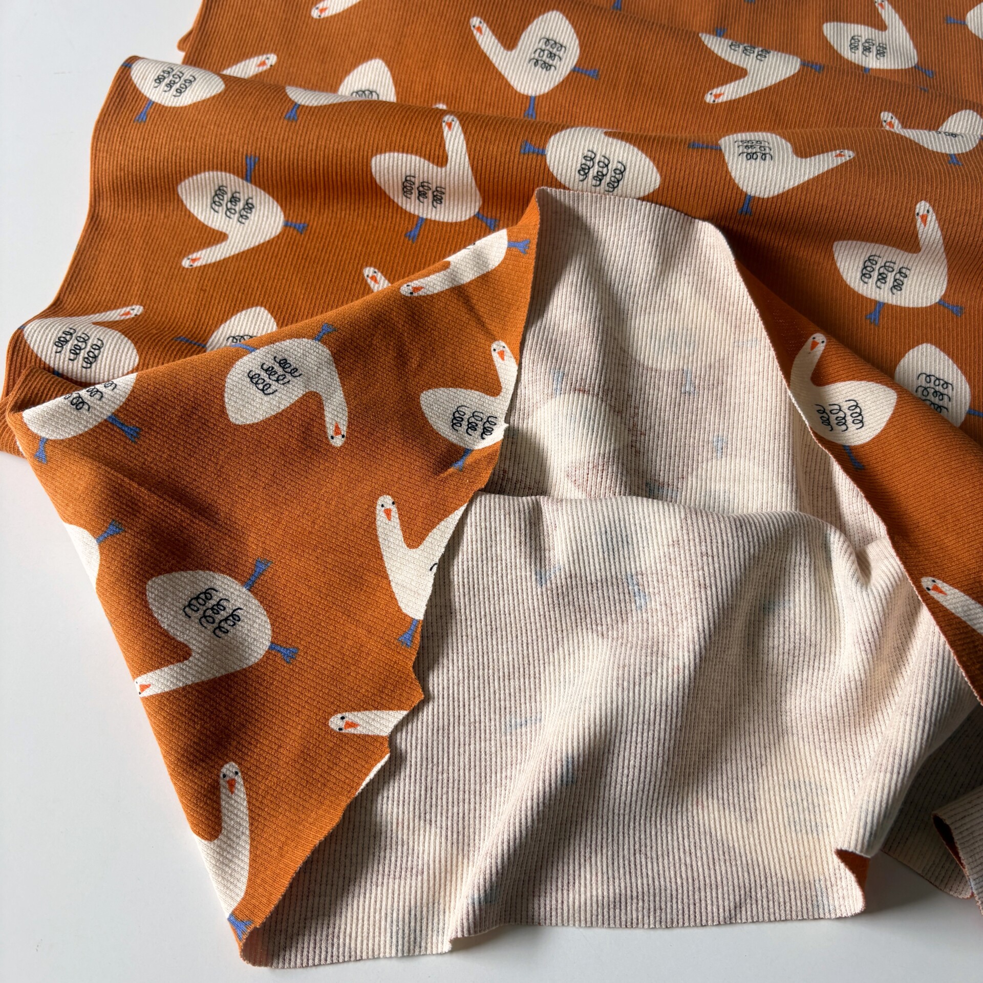 RIB JERSEY GOTS GEESE JENNIFER BOURON OCHRE-3